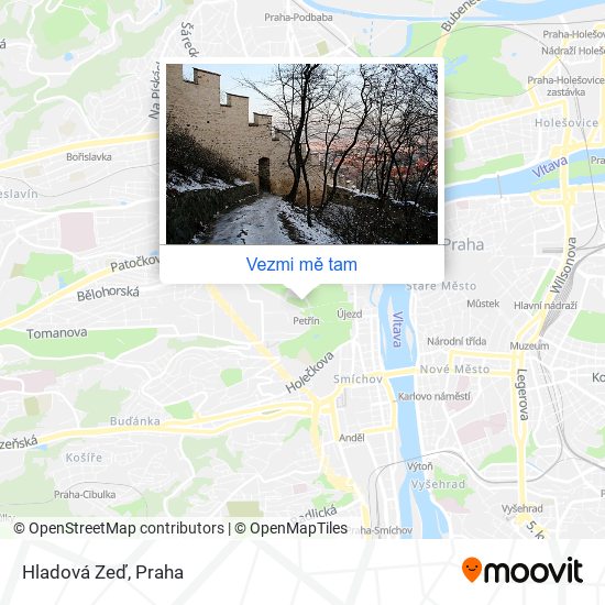 Hladová Zeď mapa