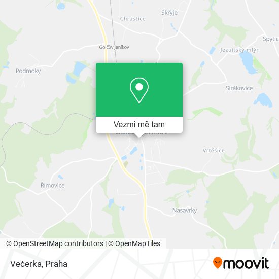Večerka mapa