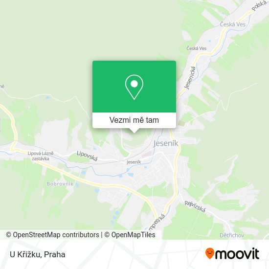 U Křížku mapa