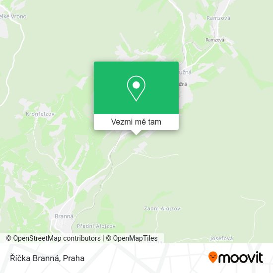 Říčka Branná mapa