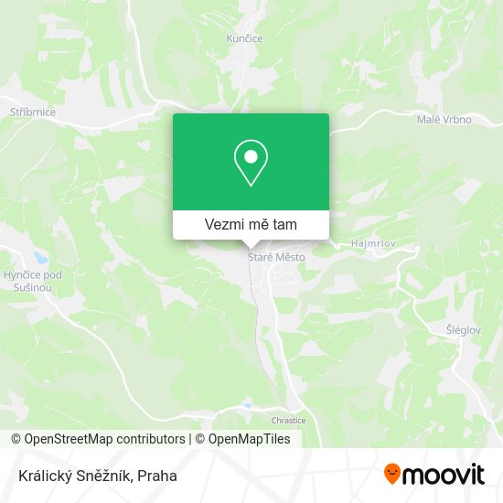 Králický Sněžník mapa