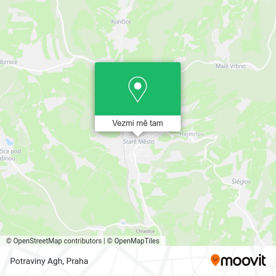 Potraviny Agh mapa