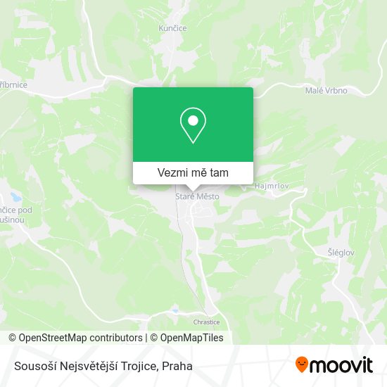 Sousoší Nejsvětější Trojice mapa