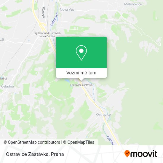 Ostravice Zastávka mapa
