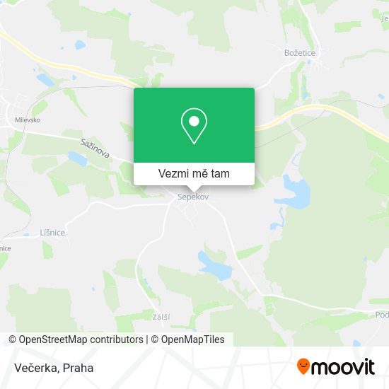 Večerka mapa
