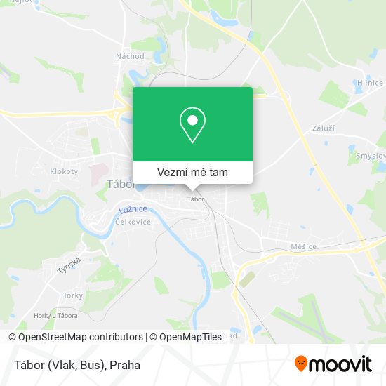 Tábor (Vlak, Bus) mapa
