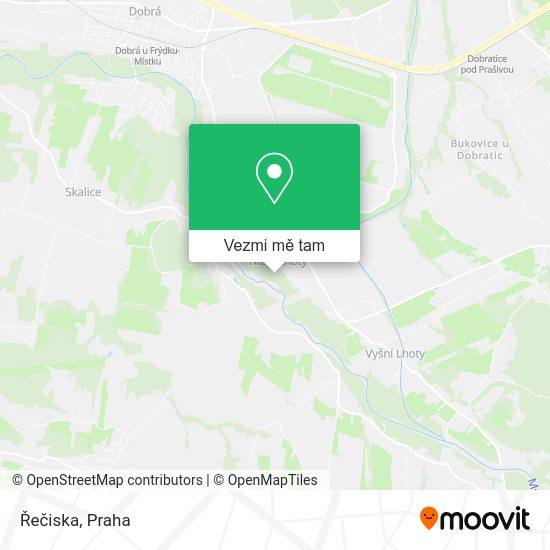 Řečiska mapa