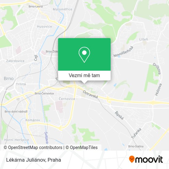 Lékárna Juliánov mapa