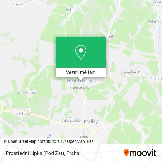 Prostřední Lipka (Pod Žst) mapa