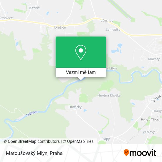 Matoušovský Mlýn mapa