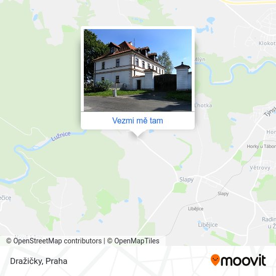 Dražičky mapa