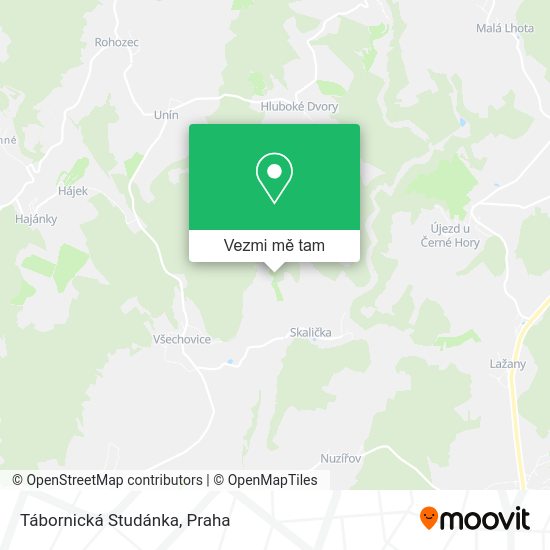 Tábornická Studánka mapa