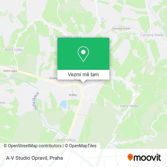 A-V Studio Opravil mapa