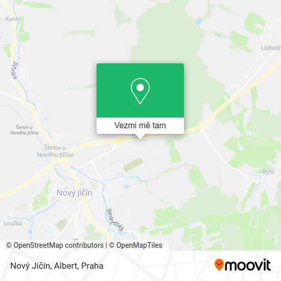 Nový Jičín, Albert mapa