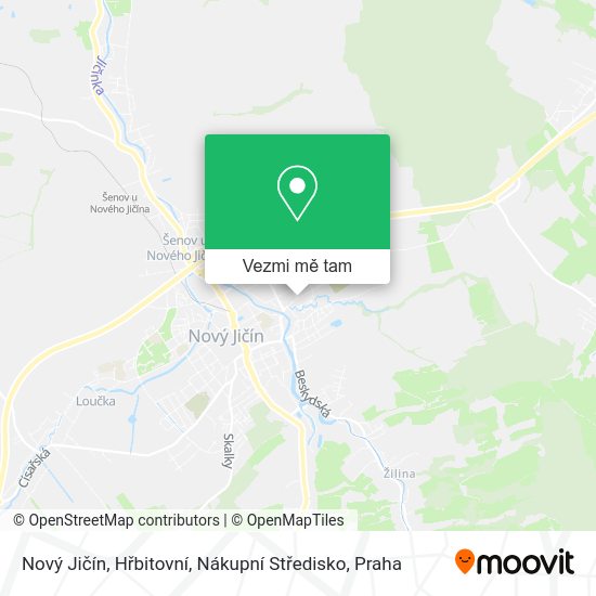 Nový Jičín, Hřbitovní, Nákupní Středisko mapa
