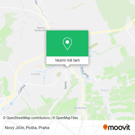 Nový Jičín, Pošta mapa