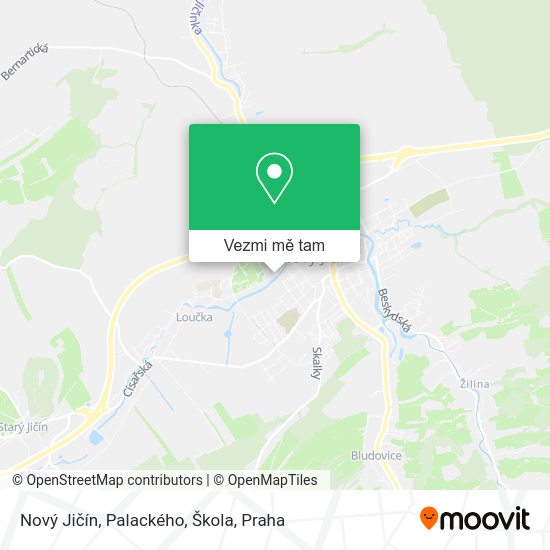 Nový Jičín, Palackého, Škola mapa
