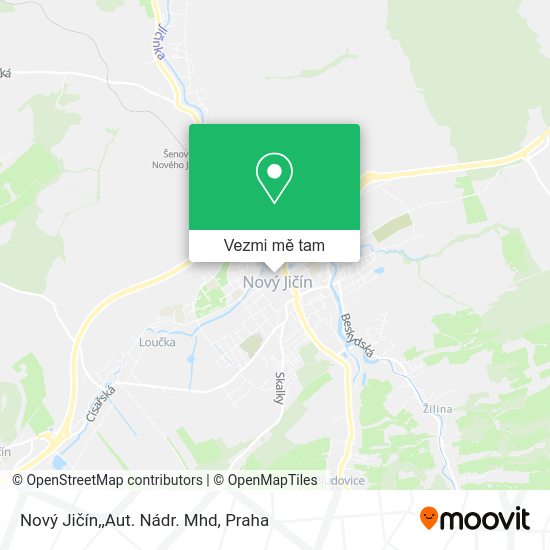 Nový Jičín,,Aut. Nádr. Mhd mapa