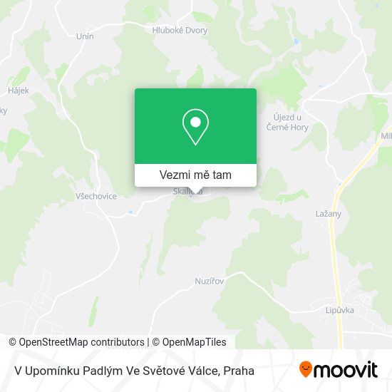 V Upomínku Padlým Ve Světové Válce mapa