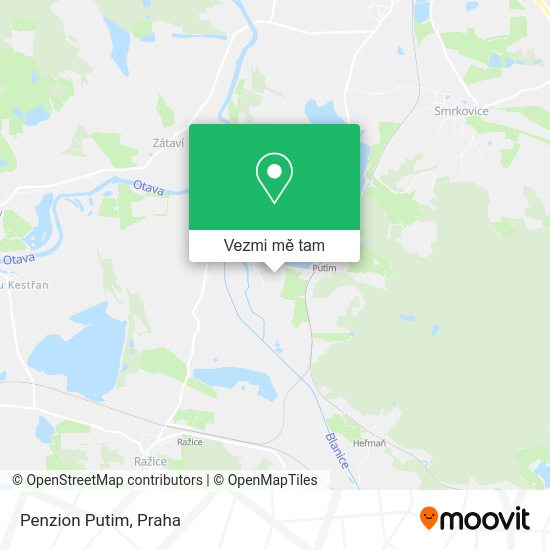 Penzion Putim mapa