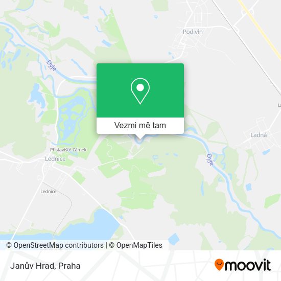 Janův Hrad mapa