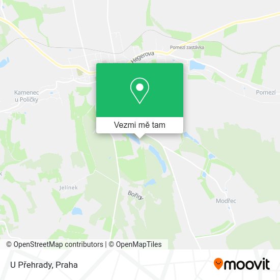 U Přehrady mapa