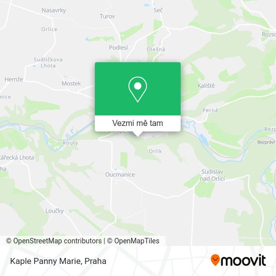 Kaple Panny Marie mapa