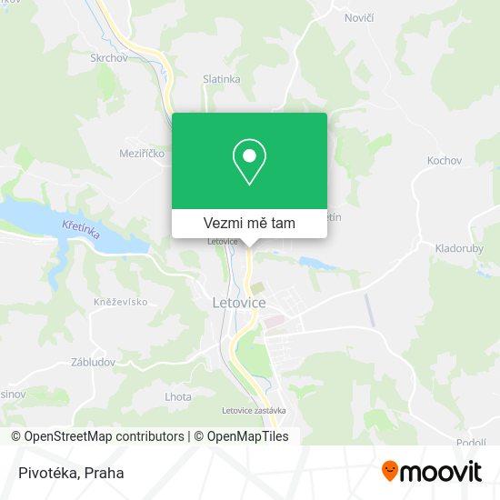 Pivotéka mapa