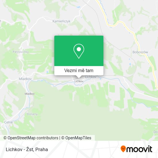 Lichkov - Žst mapa