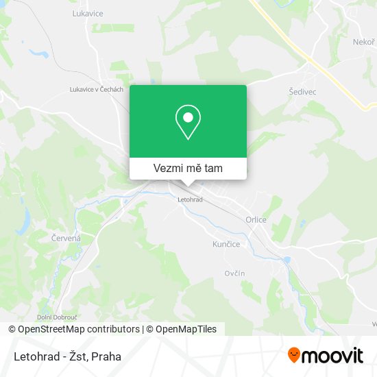 Letohrad - Žst mapa