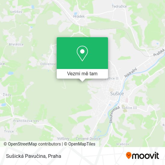Sušická Pavučina mapa