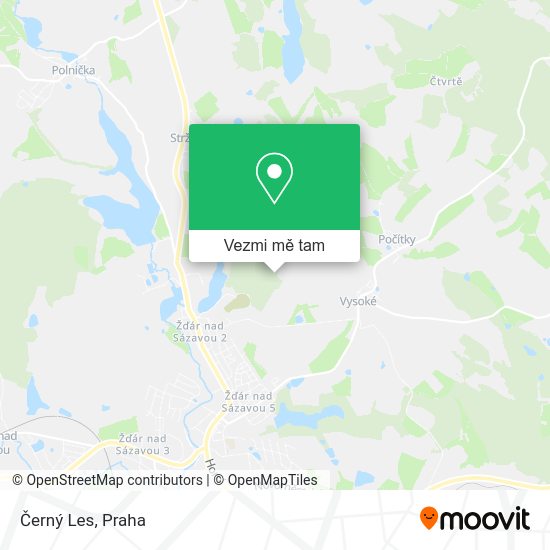 Černý Les mapa
