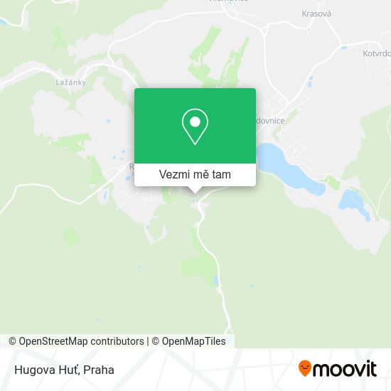 Hugova Huť mapa