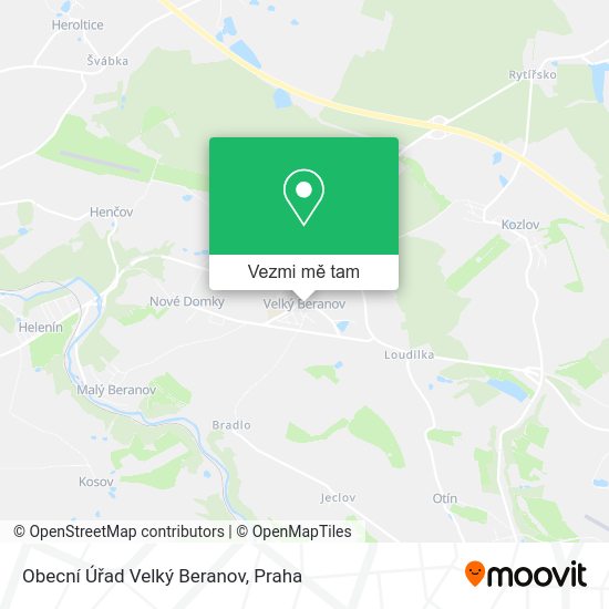 Obecní Úřad Velký Beranov mapa