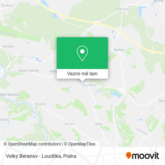 Velký Beranov - Loudilka mapa