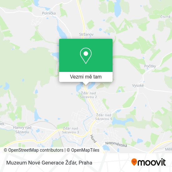 Muzeum Nové Generace Žďár mapa