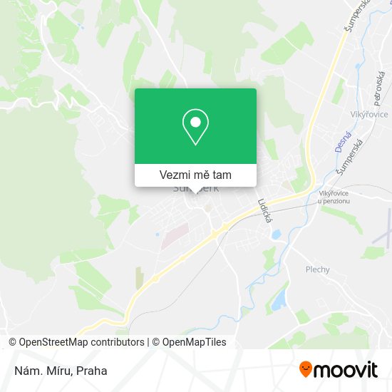 Nám. Míru mapa