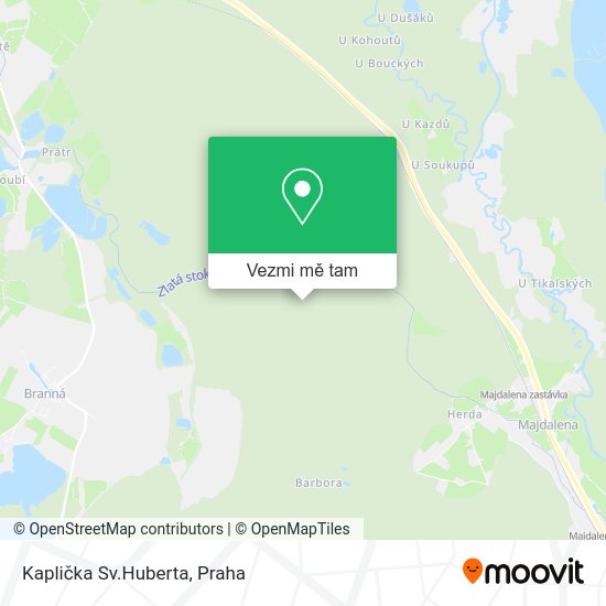 Kaplička Sv.Huberta mapa