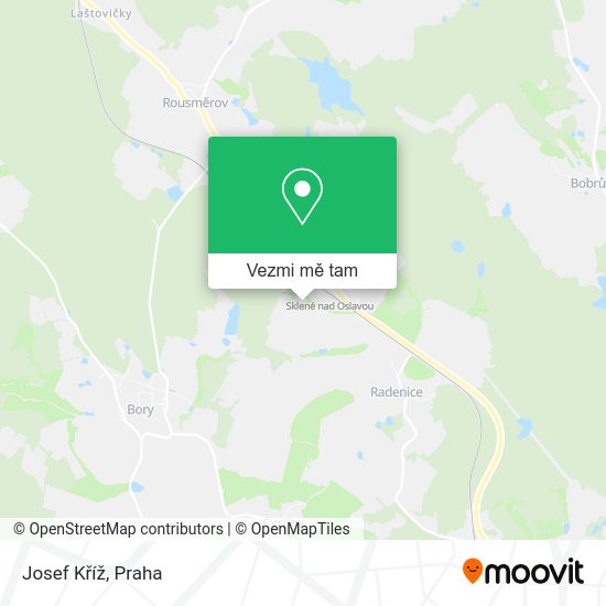 Josef Kříž mapa