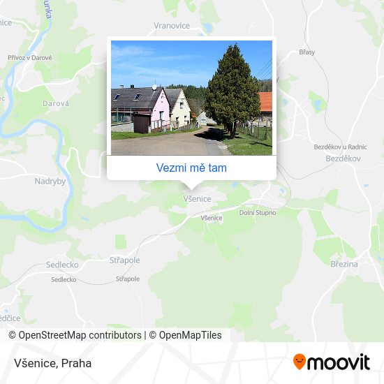 Všenice mapa