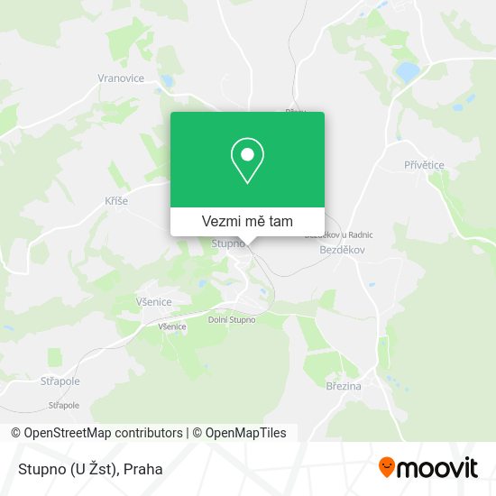 Stupno (U Žst) mapa