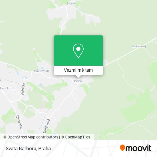 Svatá Barbora mapa