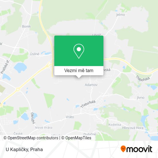 U Kapličky mapa