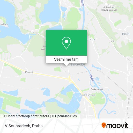 V Souhradech mapa