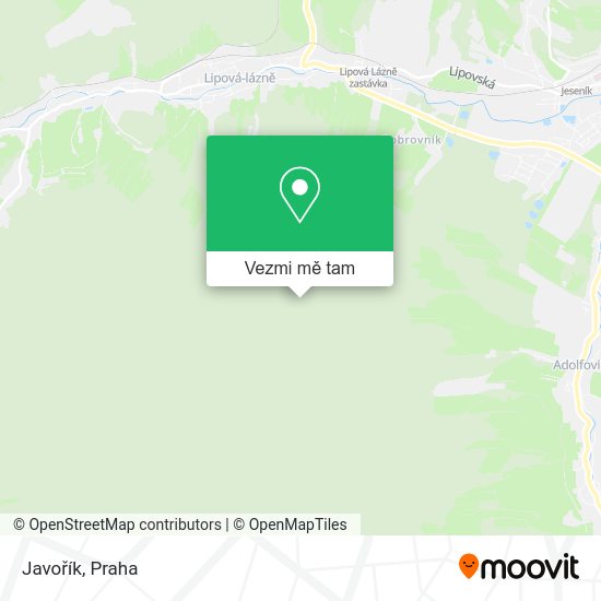Javořík mapa