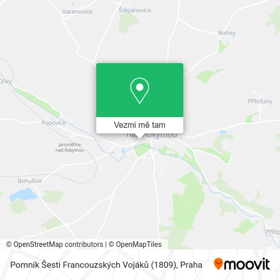 Pomník Šesti Francouzských Vojáků (1809) mapa
