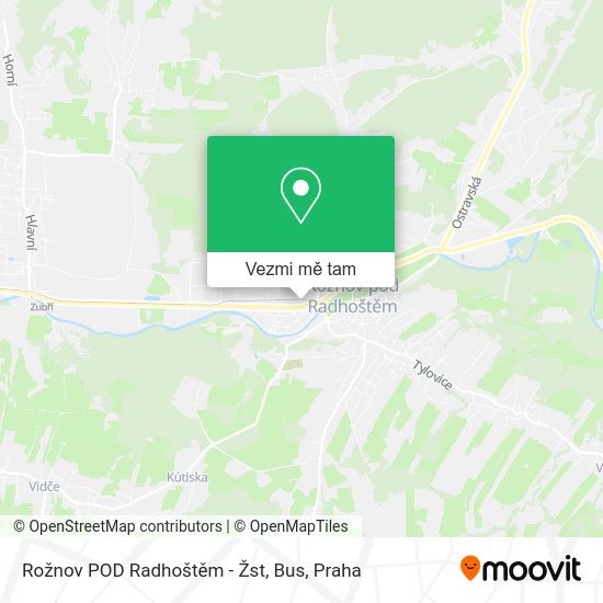 Rožnov POD Radhoštěm - Žst, Bus mapa