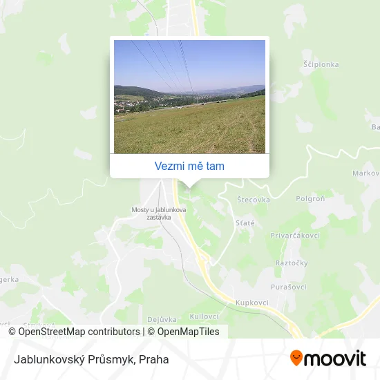 Jablunkovský Průsmyk mapa