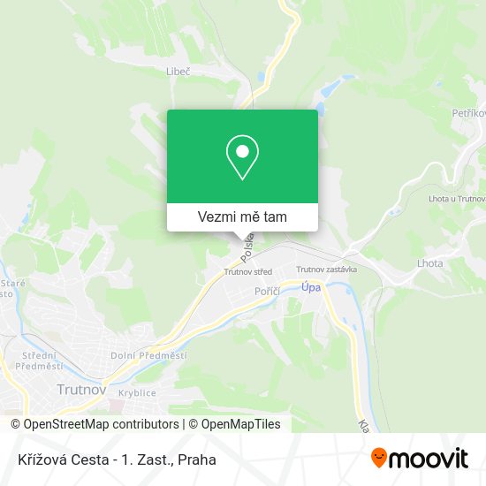 Křížová Cesta - 1. Zast. mapa