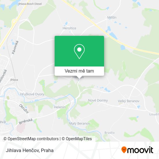 Jihlava Henčov mapa